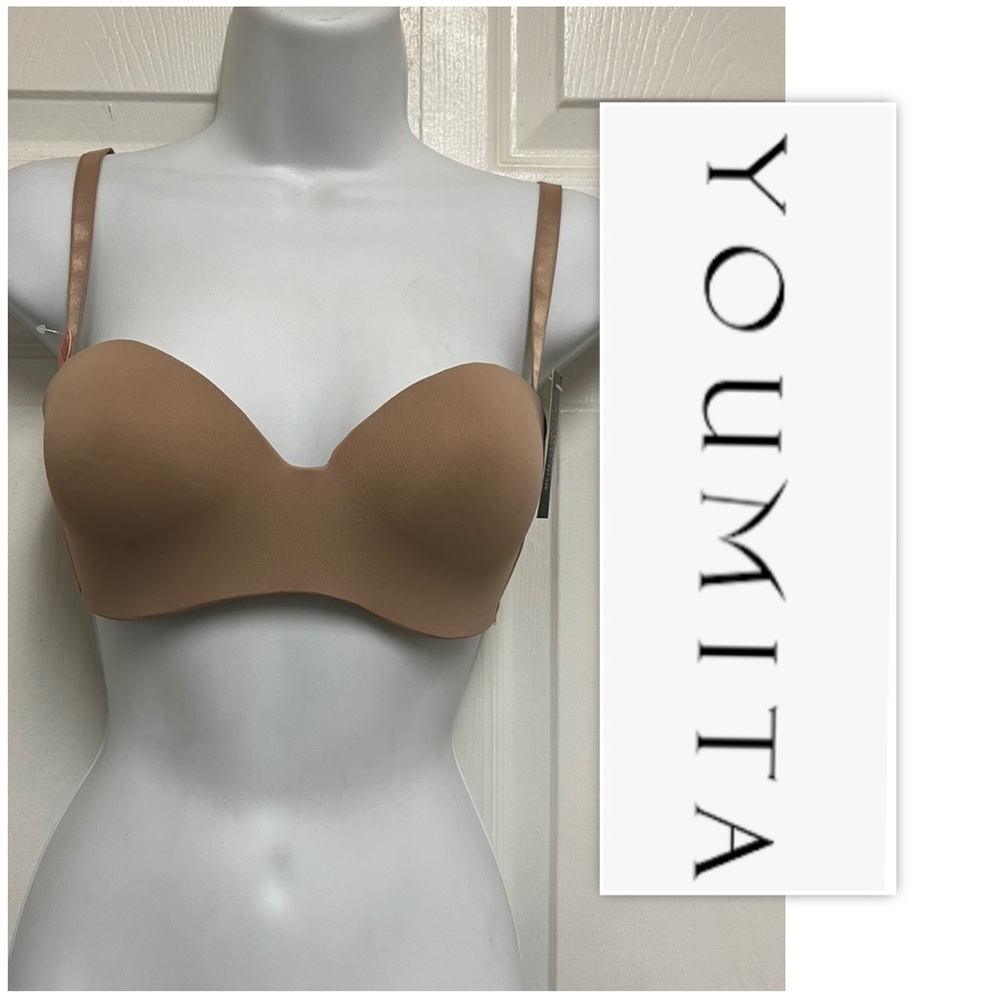 YOUMITA Pecan Praline Strapless Push-Up Multiway Bra